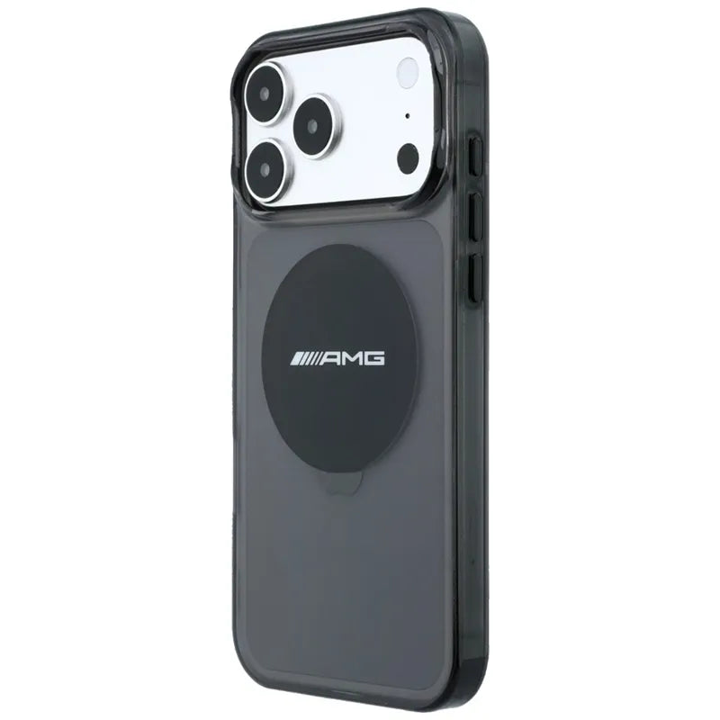 AMG IML Transparent Bicolor Block MagSafe – dėklas, skirtas iPhone 18 Pro Max / 17 Pro Max (juodas)