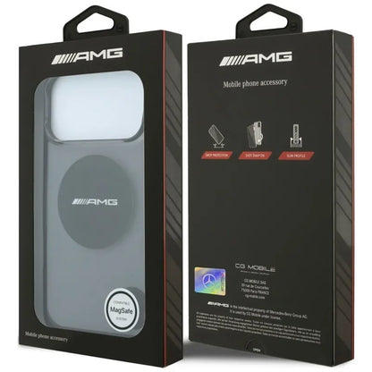 AMG IML Transparent Bicolor Block MagSafe – dėklas, skirtas iPhone 18 Pro Max / 17 Pro Max (juodas)