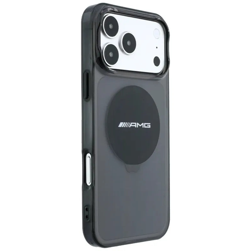 AMG IML Transparent Bicolor Block MagSafe – dėklas, skirtas iPhone 18 Pro Max / 17 Pro Max (juodas)