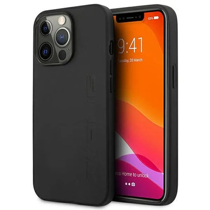 AMG od natūralios odos – dėklas iPhone 14 Pro (juodas)
