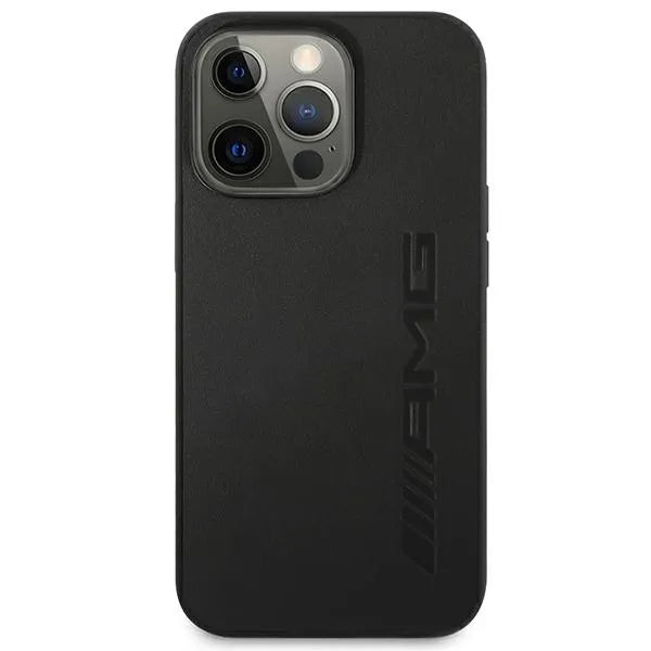 AMG od natūralios odos – dėklas iPhone 14 Pro (juodas)
