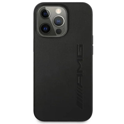 AMG od natūralios odos – dėklas iPhone 14 Pro (juodas)