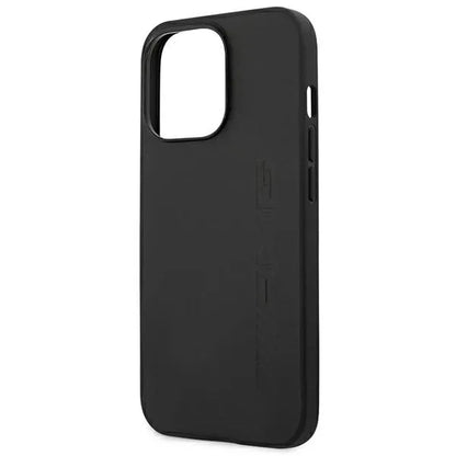 AMG od natūralios odos – dėklas iPhone 14 Pro (juodas)