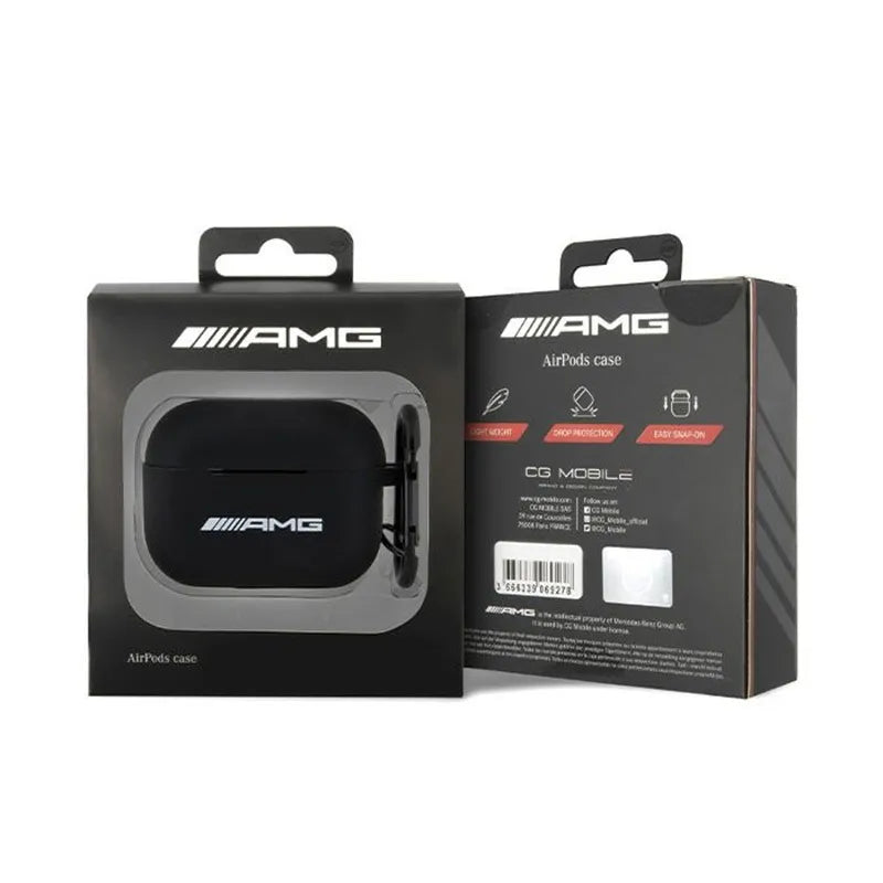 AMG Silicone Big Logo - dėklas, skirtas AirPods Pro 2 (juodas)