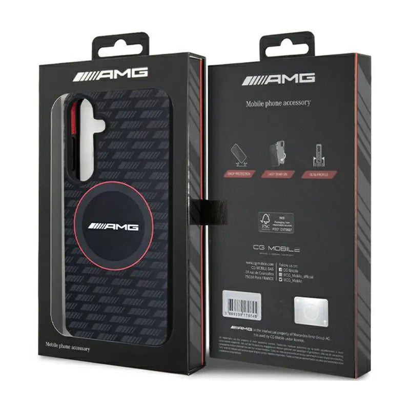 AMG silikono anglies rašto dėklas MagSafe - Samsung Galaxy S24+ (juodas)