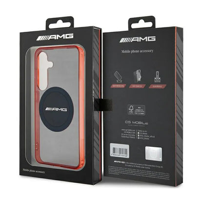 AMG skaidrus dvispalvis MagSafe – „Samsung Galaxy S24“ dėklas (juodas)