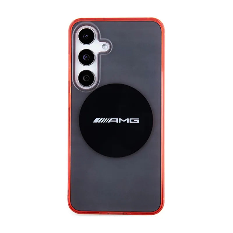AMG skaidrus dvispalvis MagSafe – „Samsung Galaxy S24“ dėklas (juodas)