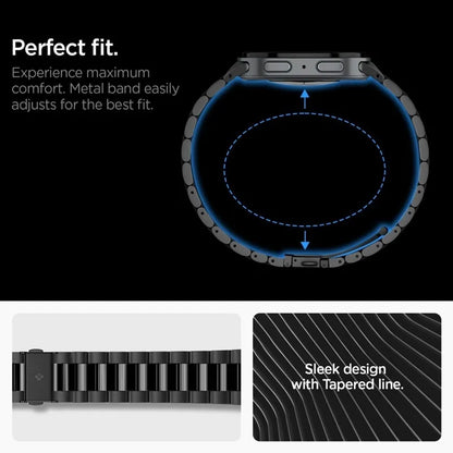 Apyrankė Spigen Modern Fit Band 316L, skirta Samsung Galaxy Watch 9 / 8 / 8 Classic 40 / 44 / 46 mm (juoda)