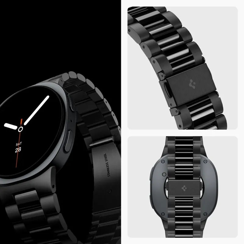Apyrankė Spigen Modern Fit Band 316L, skirta Samsung Galaxy Watch 9 / 8 / 8 Classic 40 / 44 / 46 mm (juoda)