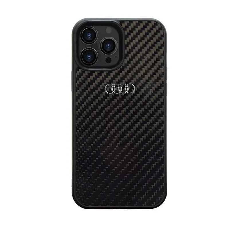 Audi Carbon Fiber – dėklas iPhone 14 Pro Max (juodas)