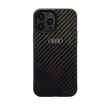 Audi Carbon pluošto dėklas, skirtas iPhone 14 Pro (juodas)