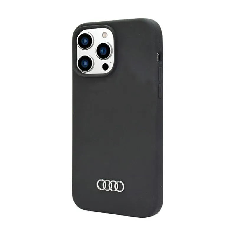 Audi silikoninis dėklas – dėklas „iPhone 14 Pro“ (juodas)