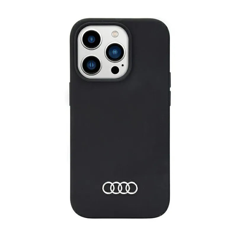 Audi silikoninis dėklas – dėklas „iPhone 14 Pro“ (juodas)