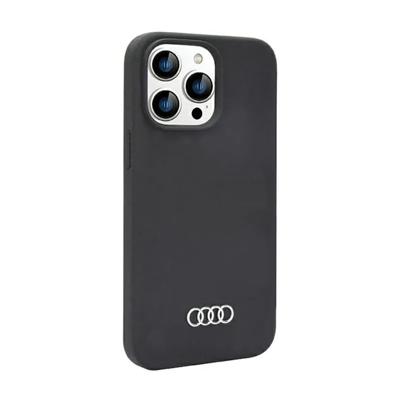 Audi silikoninis dėklas – dėklas „iPhone 14 Pro“ (juodas)