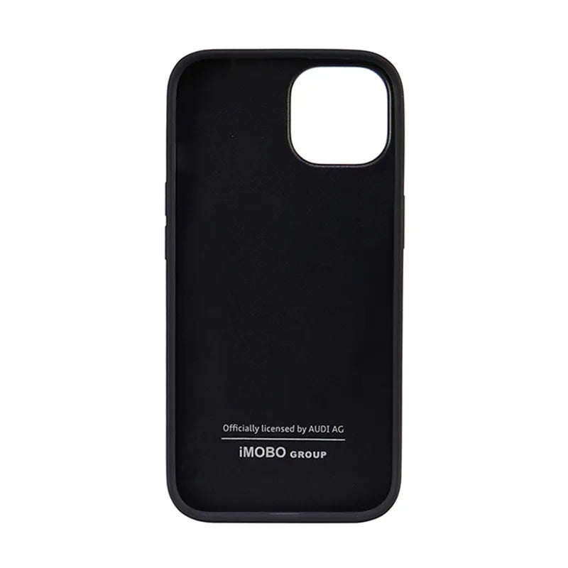 Audi sintetinės odos dėklas „iPhone 14“ (juodas)
