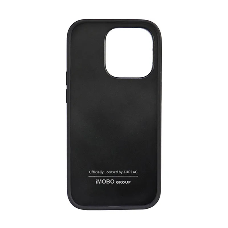 Audi sintetinės odos dėklas – iPhone 14 Pro (Juodas)