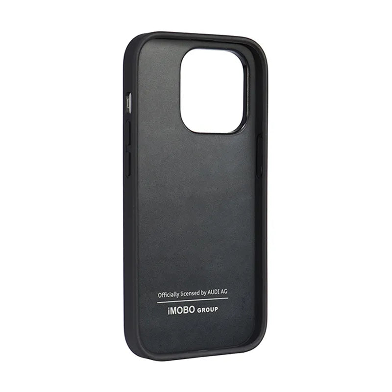 Audi sintetinės odos dėklas – iPhone 14 Pro (Juodas)