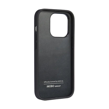 Audi sintetinės odos dėklas – iPhone 14 Pro (Juodas)