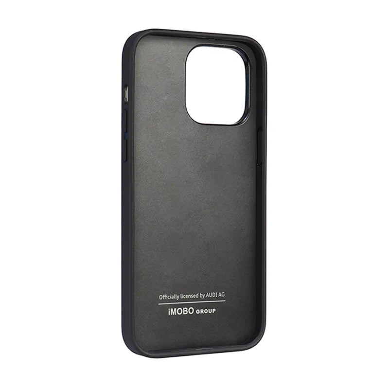 Audi sintetinis odos dėklas, skirtas „iPhone 14 Pro Max“ (juodas)