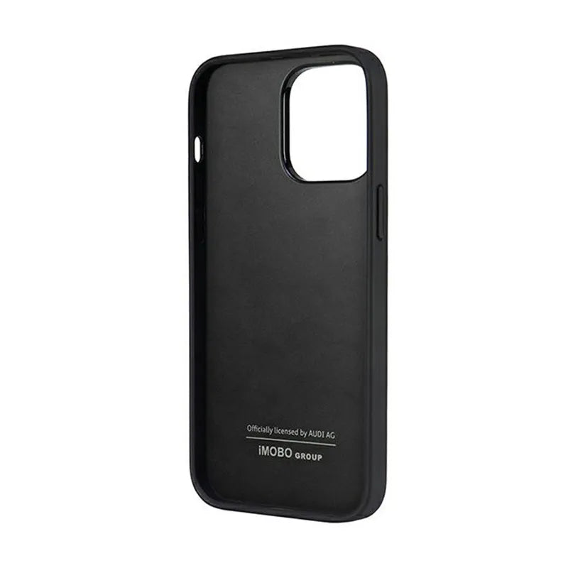 Audi sintetinis odos dėklas, skirtas „iPhone 14 Pro Max“ (juodas)