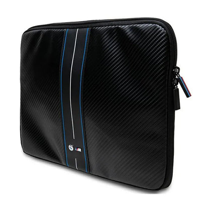 BMW Carbon Blue Stripes Sleeve - dėklas 15" / 16" nešiojamajam kompiuteriui (juodas)