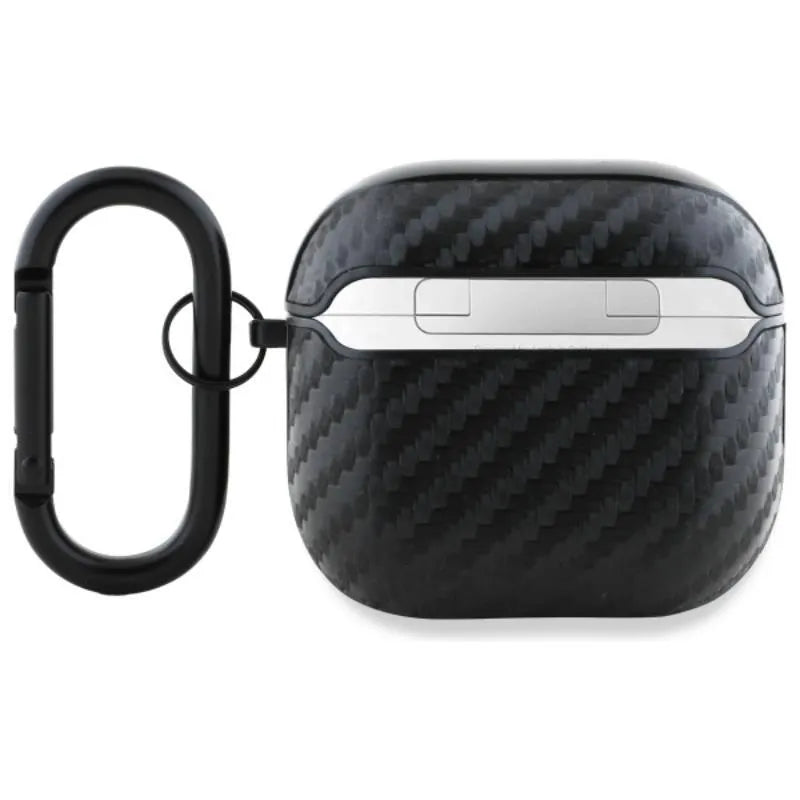 BMW Carbon Double Metal Logo - "AirPods 4" dėklas (juodas)