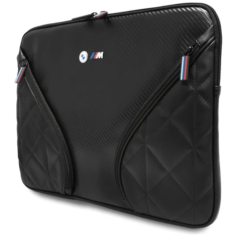 BMW Carbon Pockets & Metal Logo Sleeve – dėklas 16 colių nešiojamam kompiuteriui (juodas)