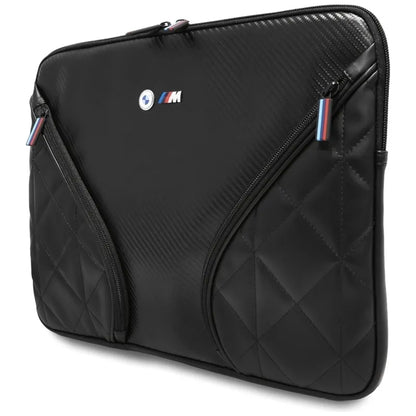 BMW Carbon Pockets & Metal Logo Sleeve – dėklas 16 colių nešiojamam kompiuteriui (juodas)