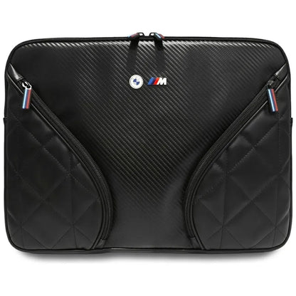 BMW Carbon Pockets & Metal Logo Sleeve – dėklas 16 colių nešiojamam kompiuteriui (juodas)