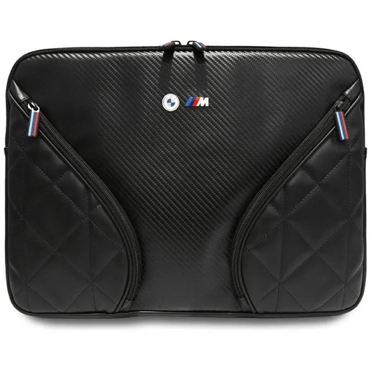 BMW Carbon Pockets & Metal Logo Sleeve – dėklas 16 colių nešiojamam kompiuteriui (juodas)