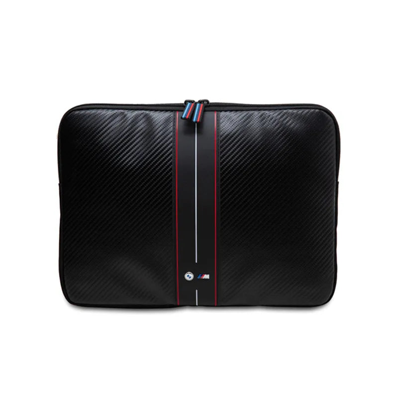 BMW Carbon Red Stripes Sleeve - dėklas 13" / 14" nešiojamajam kompiuteriui (juodas)