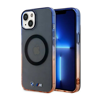 BMW Gradient Bumper MagSafe – dėklas iPhone 14 (pilkas)