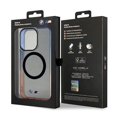 BMW Gradient Bumper MagSafe – Dėklas iPhone 14 Pro (pilkas)