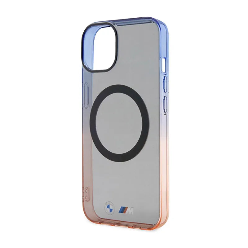 BMW Gradient Bumper MagSafe – dėklas, skirtas iPhone 14 Plus (pilka spalva)