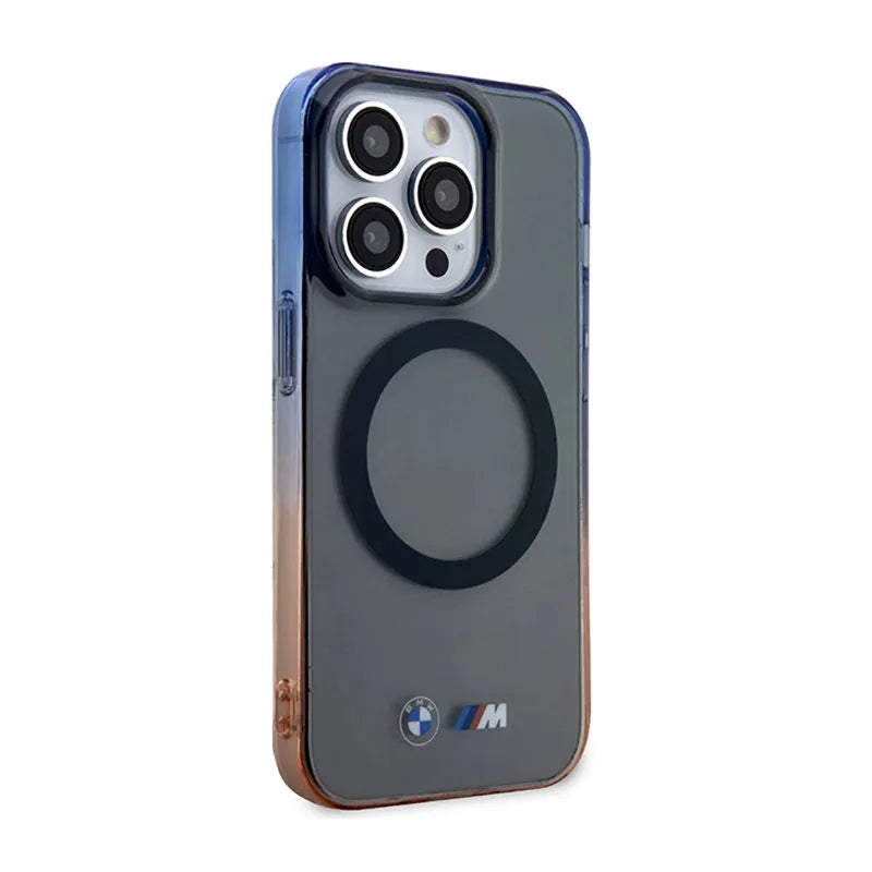 BMW Gradient Bumper MagSafe – dėklas, skirtas iPhone 14 Pro Max (pilkas)