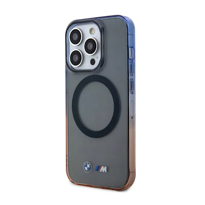 BMW Gradient Bumper MagSafe – dėklas, skirtas iPhone 14 Pro Max (pilkas)