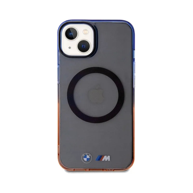 BMW Gradient Bumper MagSafe – dėklas, skirtas iPhone 15 Plus (pilkas)