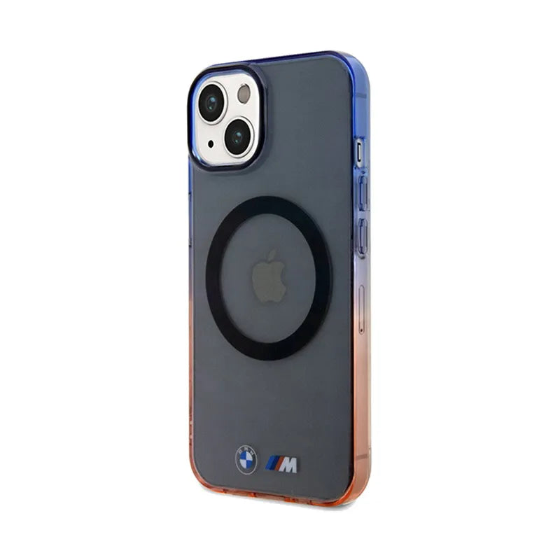 BMW Gradient Bumper MagSafe – dėklas, skirtas iPhone 15 Plus (pilkas)
