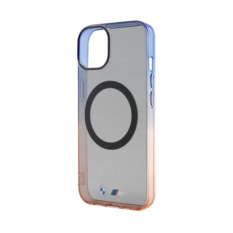 BMW Gradient Bumper MagSafe – dėklas, skirtas iPhone 15 Plus (pilkas)