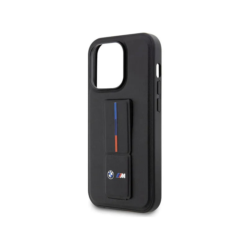 BMW Grip Stand Hot Stamp – dėklas, skirtas „iPhone 14 Pro“ (juodas)