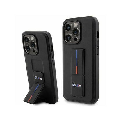 BMW Grip Stand Hot Stamp - dėklas skirtas iPhone 14 Pro Max (juoda)