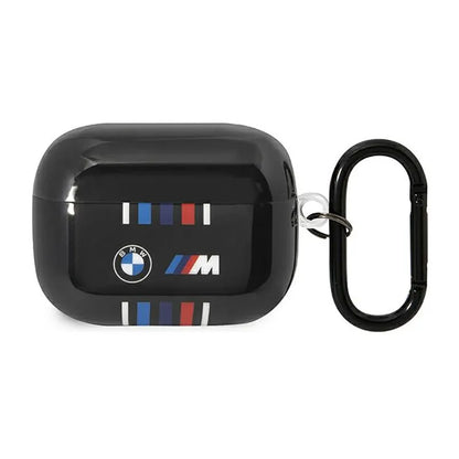 BMW įvairiaspalvės linijos – dėklas Apple AirPods Pro (juodas)