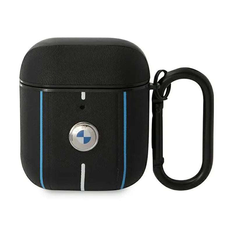 BMW Leather Color Lines - „Apple AirPods“ 1/2 kartos dėklas (juodas)