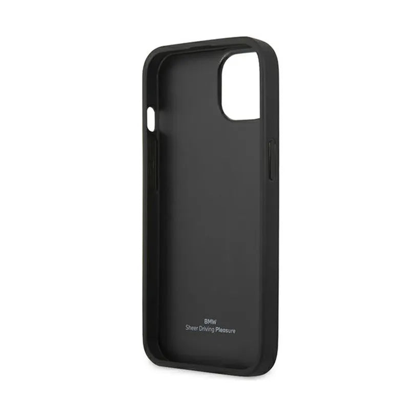 BMW Leather Curve Perforate HC – dėklas, skirtas „iPhone 13“ (raudonas)