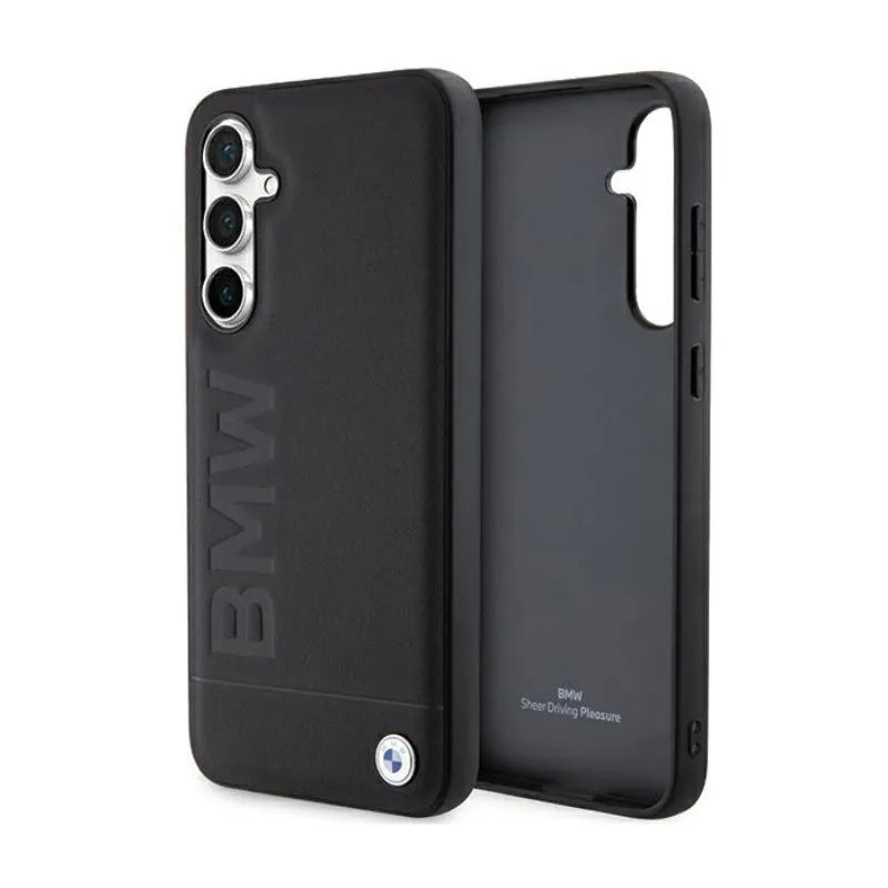 BMW Leather Hot Stamp – "Samsung Galaxy S23 FE" dėklas (juodas)