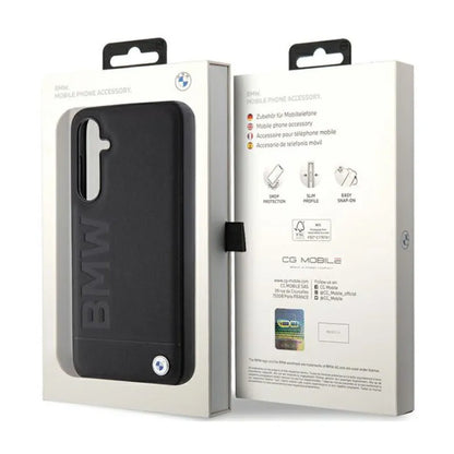 BMW Leather Hot Stamp – "Samsung Galaxy S23 FE" dėklas (juodas)