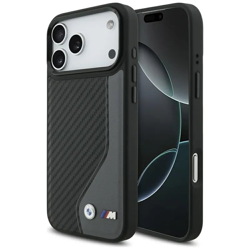 BMW M Anglies Pluoštas Logotipas MagSafe - Dėklas iPhone 17 Pro Max (antracitas)