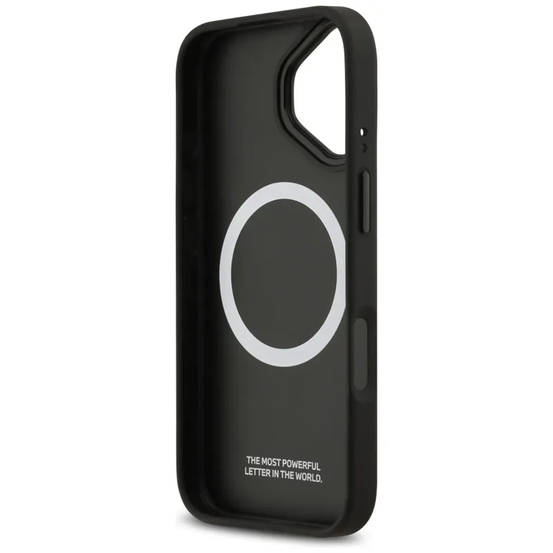 BMW M anglies pluošto logotipas MagSafe – dėklas iPhone 17 (antracitas)