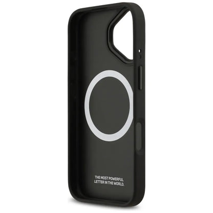 BMW M anglies pluošto logotipas MagSafe – dėklas iPhone 17 (antracitas)