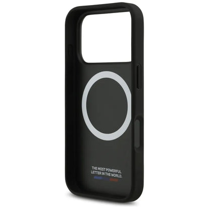 BMW M Carbon Tricolor Line MagSafe dėklas iPhone 17 Pro (juodas)